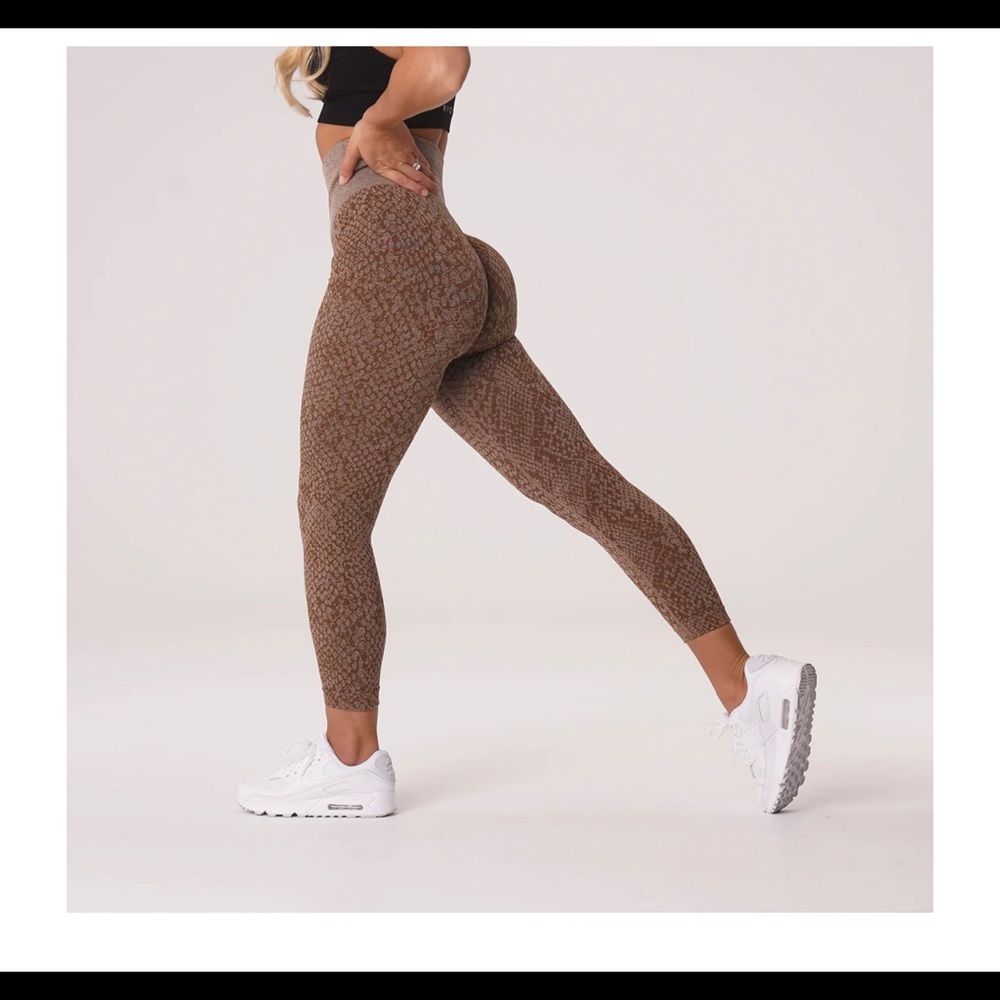 SOLD***NVGTN Mocha Snakeskin leggings
